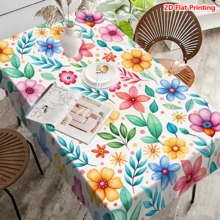 Bộ 20 khăn trải bàn mùa xuân, nền kem mềm mại với họa tiết hoa lá màu nước sống động các sắc hồng, vàng, xanh dương, đỏ, hoàn hảo cho gia đình, nhà bếp, tiệc ngoài trời, trang trí lễ Phục sinh và là món quà ý nghĩa. - Nhiều màu - Xem 7