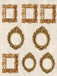 Vintage European Style Golden Mini Photo Frame Props, Nail Art, Jewelry, Photography Background Accessories - Multicolor - View 32