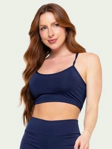 Kit 3 Women's Fitness Swim Top Without Pads Gym - 灰色 - 查看 9