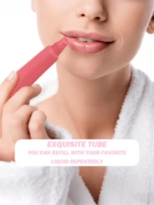 1 Set Lip Gloss Keychain DIY Kit, Includes 1 Bear Pendant And 1 Star Keychain. The Keychain Is Decorated With A Bear Pendant. This Fashionable And Colorful DIY Set Is Perfect For Crafters, As Well As A Stylish Beauty Accessory. Ideal For Back-To-School Season, Summer, Ramadan, Eid, Valentine's Day, Christmas Or Thanksgiving Gifts. (Empty Lip Gloss Tube, Can Be Filled.) - Multicolor - View 6