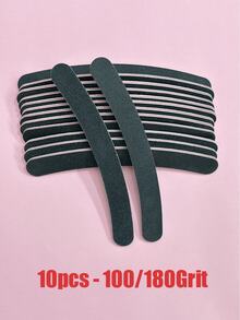50/25/10/5pcs Professional Curved Nail File 100/180 Grit,Nail Supplies,Nail Tools,Nail Art Tools,Back To School,Nails,Nail Tools For Press On Nails