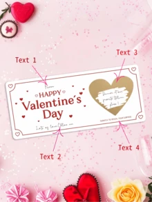 1pc Customized Scratch Card, Personalized Scratch Card, Couple Customized Scratch Card, Customized Scratch Card With Text, Fun Scratch Card, Party Scratch Card, Holiday Scratch Card, Gift Packaging Scratch Card, Christmas Gift Scratch Card, Santa Claus Scratch Card, Christmas Hat Scratch Card, Gift For Him/Her Scratch Card - Couple model - View 3