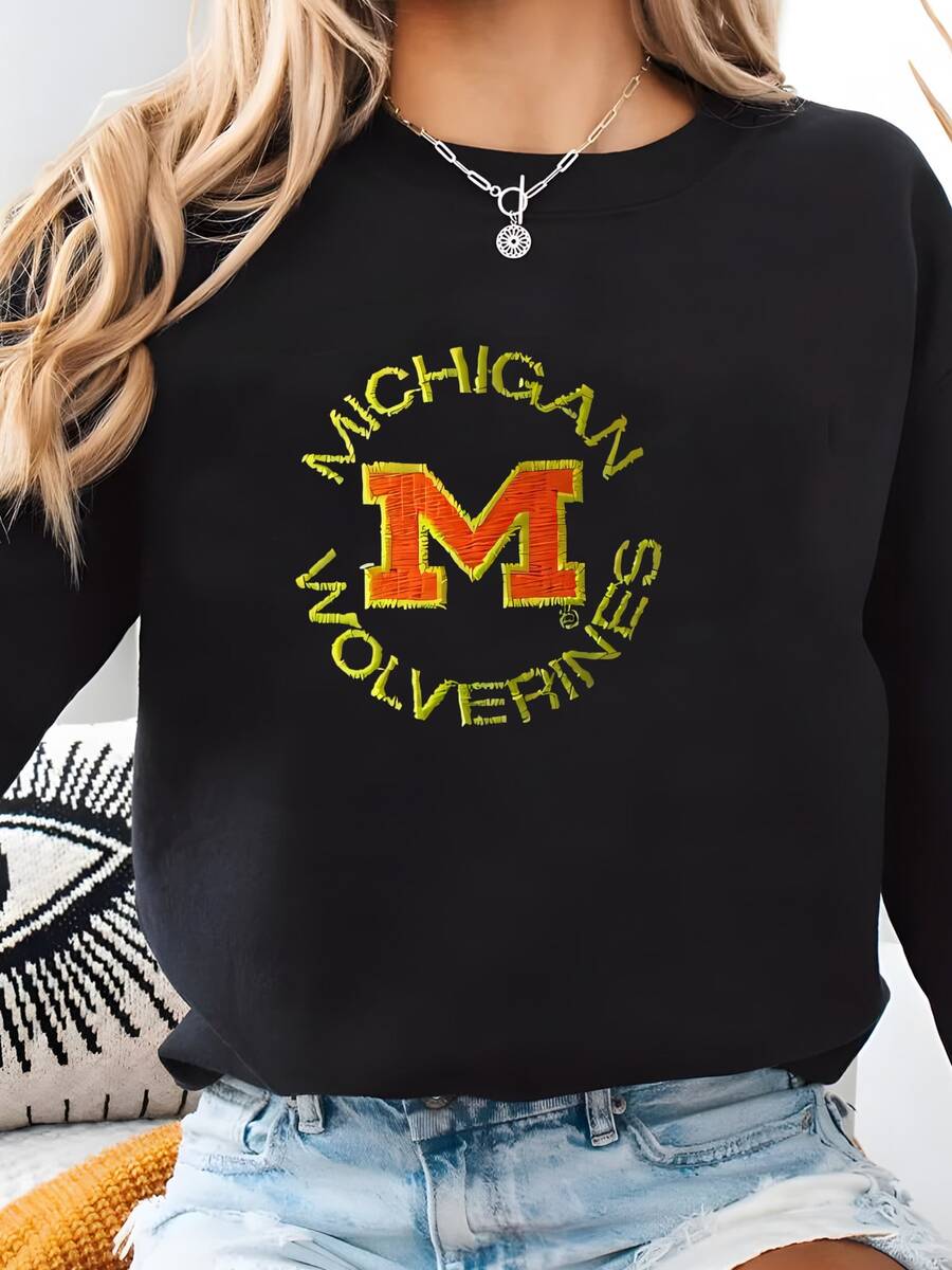 Women Plus Size Sports Sweatshirts - Black - View 1