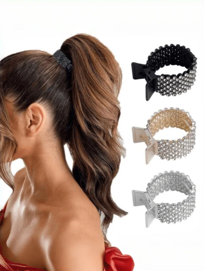 1/3pcs Women High Ponytail Fixing Hair Clips, Nape Hair Clips, Anti-Sagging Hair Clips, Small Size Hair Accessories