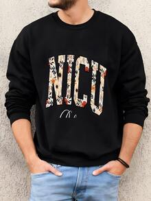 Hombres Camisa Floral De Enfermera Nicu®, Camiseta De Nombre De Enfermera Personalizada De Otoño, Regalo Neonatal Icurn Boho, Camiseta Del Equipo De Enfermera, Ropa De La Unidad De Guardería Sudadera - Negro - Ver 1