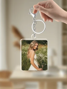 Pack Acrylic Photo Frame Keychains With Split Ring - Transparent Blank Picture Key Rings - Ideal Gift For Family & Friends - Suitable For Weddings, Birthdays, Anniversaries, Graduations - Versatile Celebration Keyring Favors For Christmas, Halloween, New Year, Valentine's Day Office Desk Supplies Customized Gifts Couple Gift Gifts For Boyfriend Room Decor Valentine's Day Home Decor Valentine's Day>Gift - Multicolor - View 14