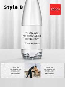 1-50pcs Customized Photo Water Bottle Labels - Personalized Celebration Labels, Custom Name Bottle Tags, DIY Belt Stickers, Suitable For Weddings, Engagements, Birthdays, Anniversaries, As Well As Tea Rooms, Home, Garden, Parties. A Versatile Customizable Gift Idea For Men, Women, Boyfriends, Girlfriends, Groomsmen, Bridesmaids, Newlyweds, Couples, Friends, Ideal For Valentine's Day, Weddings, Engagement Parties. ,Forever Love - Multicolor 2 - View 25