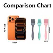 1/3 Silicone Barbecue Brush, Kitchen Pancake Sauce Brush, High-Temperature Resistant, Not Easy To Stick To Food, Durable And Non-Shedding Silicone Brush. Silicone Baking Supplies, Kitchenware.