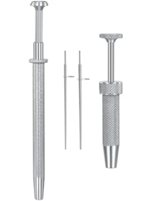 Piercing Tapered Ball Clamp Tool For Jewelry Replacement - 16G 18G 20G Flat Back Earring Piercing Needle Tool, Threadless Push Pin, Inner And Outer Piercing Aid Tool, Suitable For Ear/Nose/Navel/Horseshoe/Lip/Eyebrow/Tongue Piercing. - Silver - View 9