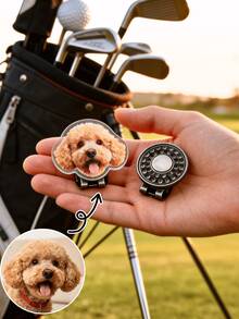 1/3/5pcs Personalized Acrylic Hat Clip With Photo, Customizable With Portrait/Pet Image, Fun Gift, Children's Growth Souvenir, Hat Accessory, Suitable For Hats, Clothing, Golf Bags, Hats, Sun Hats, Belts, Golf Accessories, Ideal Gift For Boyfriend/Kid/Girlfriend/Parents/Family/Friends/Lover/Dog Lover - Suitable For Back To School/Anniversary/Valentine's Day/Father's Day/Mother's Day/New Year.