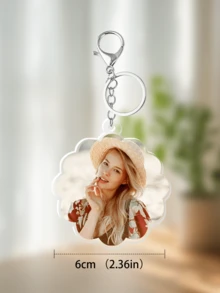 Pack Acrylic Photo Frame Keychains With Split Ring - Transparent Blank Picture Key Rings - Ideal Gift For Family & Friends - Suitable For Weddings, Birthdays, Anniversaries, Graduations - Versatile Celebration Keyring Favors For Christmas, Halloween, New Year, Valentine's Day Office Desk Supplies Customized Gifts Couple Gift Gifts For Boyfriend Room Decor Valentine's Day Home Decor Valentine's Day>Gift - Multicolor - View 8