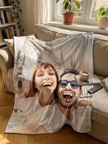 1 Peça Cobertor Personalizado com Foto, Cobertor Personalizado com Foto, Foto da Família, Foto de Animais de Estimação, Personalização de Foto de Casal, Adequado para Dia das Mães, Dia dos Pais, Dia dos Namorados, Carnaval, Páscoa, Ação de Graças, Dia da Mentira, Volta às Aulas, Cobertor para Soneca no Escritório, Cobertor Personalizado Pessoal, Durável, Respirável, Leve, Lavável, Engraçado, Fofo, Amor, Macio, Confortável, Elegante, Simples, Personalizado, Único, Presentes Ideais para Ele, Cobertores Personalizados, Momentos em Família