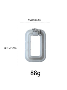 1pc Unique Arch, Rectangle, Round Silicone Mold DIY Hydroponics Plaster Hollow Vase Mold, Asymmetric Plant Vase Making, Home Decor DIY, Creative Gardening Project - White - View 9