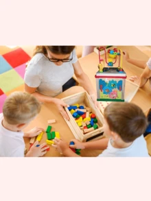 Cubo didáctico de madera para niños mayores a 1 año, material resistente, en medidas de 15 cm x 28 cm, con 4 caras con diferentes actividades como embonar figuras, engranes, circuitos, giro de piezas, parte superior desmontable, fácil de guardar, para actividades de estimulación temprana, preescolar, alimenta la mente de tu pequeño con el cubo de actividades - Multicolor - Ver 10