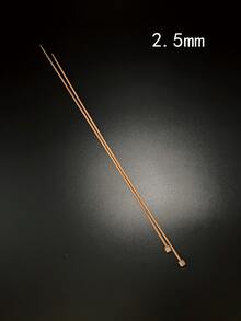 Set de 2 agujas de tejer de bambú apuntadas simples carbonizadas, tallas de 2.0mm a 10.0mm, apropiadas para principiantes y expertos, longitud de 35cm/18 tallas - Bronce - Ver 11