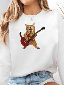 Women Sports Sweatshirts - 白色 - 查看 2