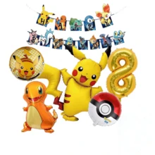 Decoration Set, Cartoon Theme Birthday Party Decorations, Foil Balloons For Birthday Holiday Events, Decoration Set, Indoor & Outdoor Decor, Photo Backdrop Supplies - Multicolor - View 9