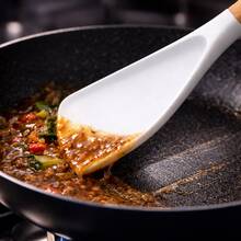 12英寸不粘锅硅胶勺，适用于搅拌、舀取和刮取，黑白两色 - 彩色 - 查看 5