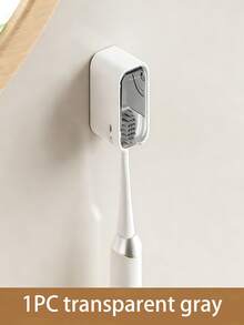 Portaspazzolino da parete, in materiale plastico durevole, installazione senza foratura, portaoggetti salvaspazio per il bagno, design a staffa a U, adatto per spazzolini elettrici e tradizionali, accessorio da bagno moderno, facile installazione, regalo perfetto per famiglia e amici (confezione in cartone, resistente ai danni) - Multicolore - Visualizzare 13