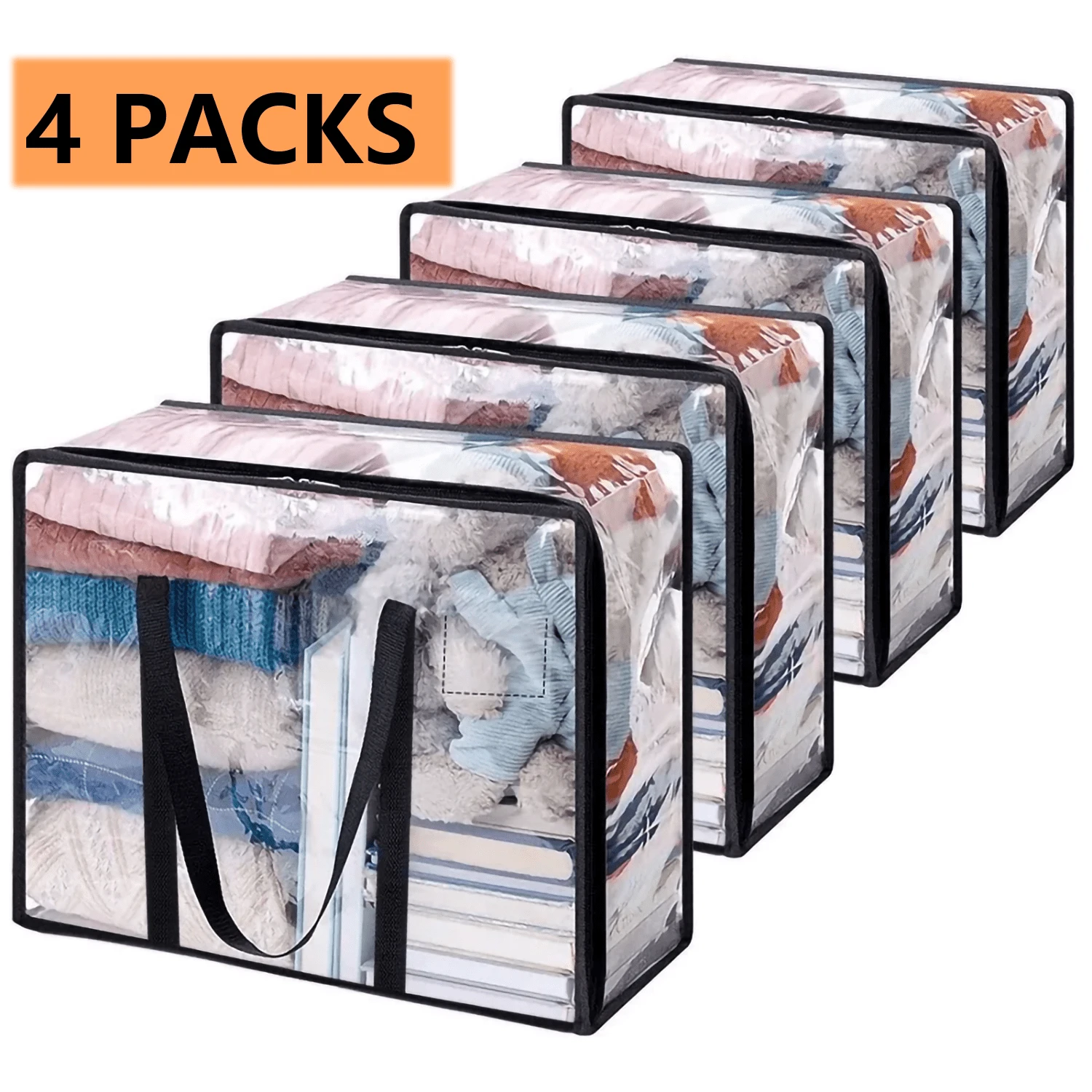 Foldable Storage Bags - Clear - View 1