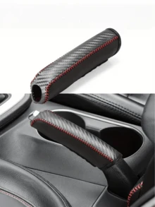 Carbon Fiber Texture Car Gear Shift Cover Anti-Slip Universal Fit Multiple Colors Auto Interior Accessories - A - View 12