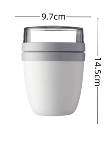 23.6盎司便携式早餐杯，带盖 - 可分隔燕麦片和酸奶，也可盛放沙拉和麦片，方便携带 - 彩色 - 查看 12