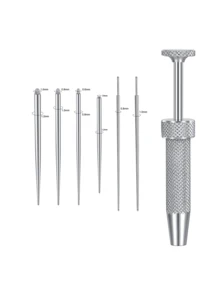 Piercing Tapered Ball Clamp Tool For Jewelry Replacement - 16G 18G 20G Flat Back Earring Piercing Needle Tool, Threadless Push Pin, Inner And Outer Piercing Aid Tool, Suitable For Ear/Nose/Navel/Horseshoe/Lip/Eyebrow/Tongue Piercing. - Silver - View 11