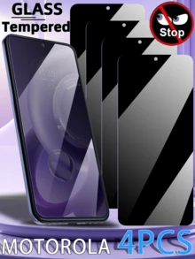 适用于小米 Redmi 系列的 4 片装钢化玻璃屏幕保护膜，防窥、防刮、防油、防碎裂、高清显示、触感顺滑、超薄设计、35° 隐私保护、精准贴合、易于安装、无气泡，智能手机配件 - 黑色 - 查看 1