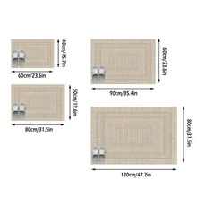 1pc Vintage Moroccan- Floral Striped Area Rug/Carpet/Doormat/Runner, Soft Washable Rug For Bathroom, Kitchen, Entryway, Hallway, Bedroom, Living Room, All Season Home Decor - Multicolor - View 3