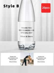 1-50pcs Customized Photo Water Bottle Labels - Personalized Celebration Labels, Custom Name Bottle Tags, DIY Belt Stickers, Suitable For Weddings, Engagements, Birthdays, Anniversaries, As Well As Tea Rooms, Home, Garden, Parties. A Versatile Customizable Gift Idea For Men, Women, Boyfriends, Girlfriends, Groomsmen, Bridesmaids, Newlyweds, Couples, Friends, Ideal For Valentine's Day, Weddings, Engagement Parties. ,Forever Love - Multicolor 2 - View 14
