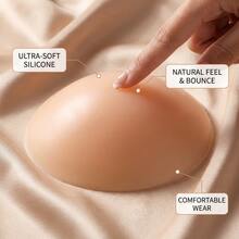 1pairs Bra Reusable Strapless Front Clasp Nipple Patches Women Backless Strapless Bra Seamless Self-Adhesive Silicone Nipple Cover Boob Pads Sticker Wedding Dress Lingerie - Apricot - View 3