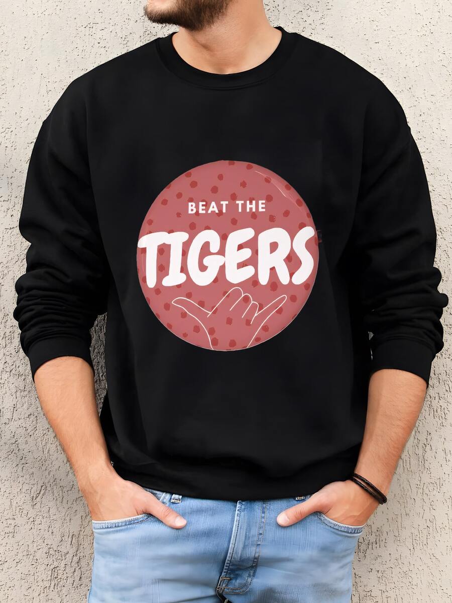 Hombres Botón Gamecocks Usc, Botón De Fútbol Gamecock, Shane Beamer, Bola Beamer, Vencer A Los Tigres, Botones De Día De Juego Usc, Vencer Clemson Sudadera - Negro - Ver 1