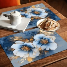 1pc Luxury Art Pattern Printed Absorbent Dish Drying Mat, Countertop Mat For Espresso Machine, Sink Drain Mat, Faucet Pad, Bathroom Cup Mat, Kitchen & Bathroom Accessories - Multicolor - View 8