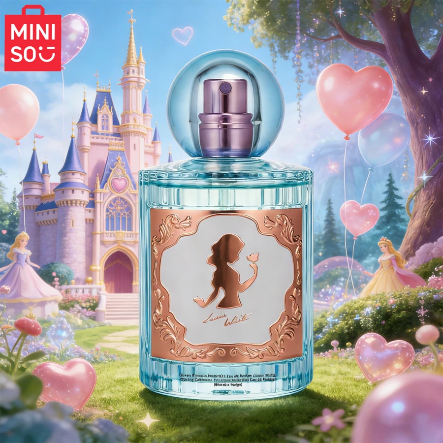MINISO Snow White Eau De Toilette 1.69oz/50ml Floral And Fruity Scent Glass Bottle With Embossed Design Long-Lasting Fragrance Exudes A Dreamy And Charming Appeal Perfect Gift For Halloween, Thanksgiving, Christmas (Premium Fairytale Style Gift Box) - Nụ hôn tuyết - Xem 1