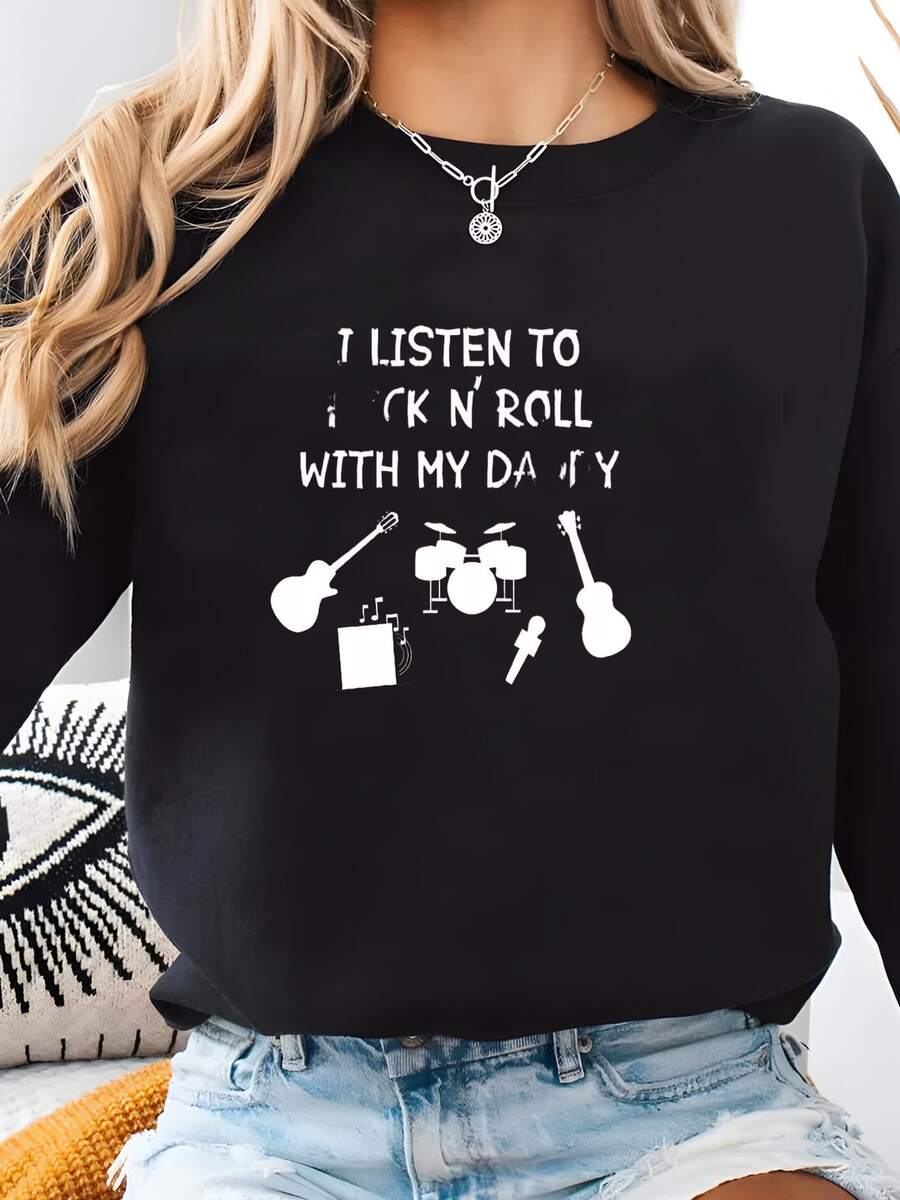 Women Plus Size Sports Sweatshirts - Black - View 1