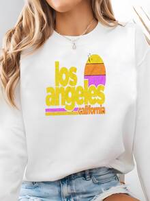 Women Plus Size Sports Sweatshirts - 白色 - 查看 1