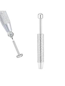 Piercing Taper Ball Grabber Tool For Changing Jewelry - 14G 16G 18G 20G Piercing Taper Flat Back Earring Applicator Tool Threadless Insertion Pin Body Jewelry Stretching Kit For Ear/Nose/Navel/Nipple/Lip/Eyebrow/Tongue - Silver - View 13