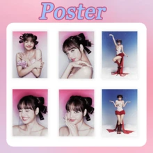 2pcs Lisa Poster, Black/Pink Poster, With Adhesive Backing, Self-Adhesive Poster, 30cm Poster, Includes Hard Paper Packaging, Home Decor Poster, Wall Decor, Birthday Gift, Party Decoration - Multicolor - View 1