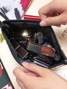 Bolsa de cosméticos con impresión de la tabla periódica, bolsa de almacenamiento multifuncional con elementos químicos divertidos, organizador de viaje, bolsa digital, bolsa de papelería, elegante y portátil, gran capacidad, el mejor regalo para entusiastas de la química, maestros, estudiantes, familia, amigos y compañeros de clase. Regalos y recuerdos perfectos para vacaciones, cumpleaños, fiestas, regalos de dama de honor, San Valentín y Ramadán, bolsa esencial de viaje - Multicolor - Ver 3