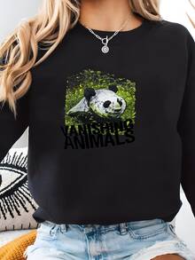 Women Sports Sweatshirts - Black - View 2