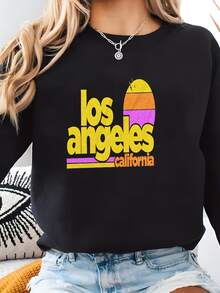 Women Plus Size Sports Sweatshirts - Black - View 1