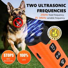 Dog Bark Deterrent Device, 3X Ultrasonic Anti Barking, 50 FT Range Barks No More Indoors Outdoors Behavior Correct S Afe & Humane Rechargeable Compact Bark Control For Dogs - Orange - View 2