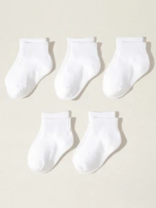 30 Pairs White Baby Socks, Toddler Socks, Girls Socks, Boys Socks, Soft & Comfortable, Breathable, Best Gift For Boys And Girls - White - View 1