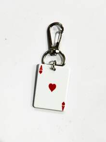 1个新款创意卡通骰子钥匙扣，亚克力扑克牌吊坠，男女通用时尚个性化包包挂饰，骰子吊坠，扑克牌吊坠，星星吊坠，适合活泼的男孩女孩，可用作包包配饰，适合作为送给家人、朋友、同学、情侣、生日礼物、老师的礼物或纪念品，非常适合装饰包包或钥匙。 - 彩色 - 查看 8