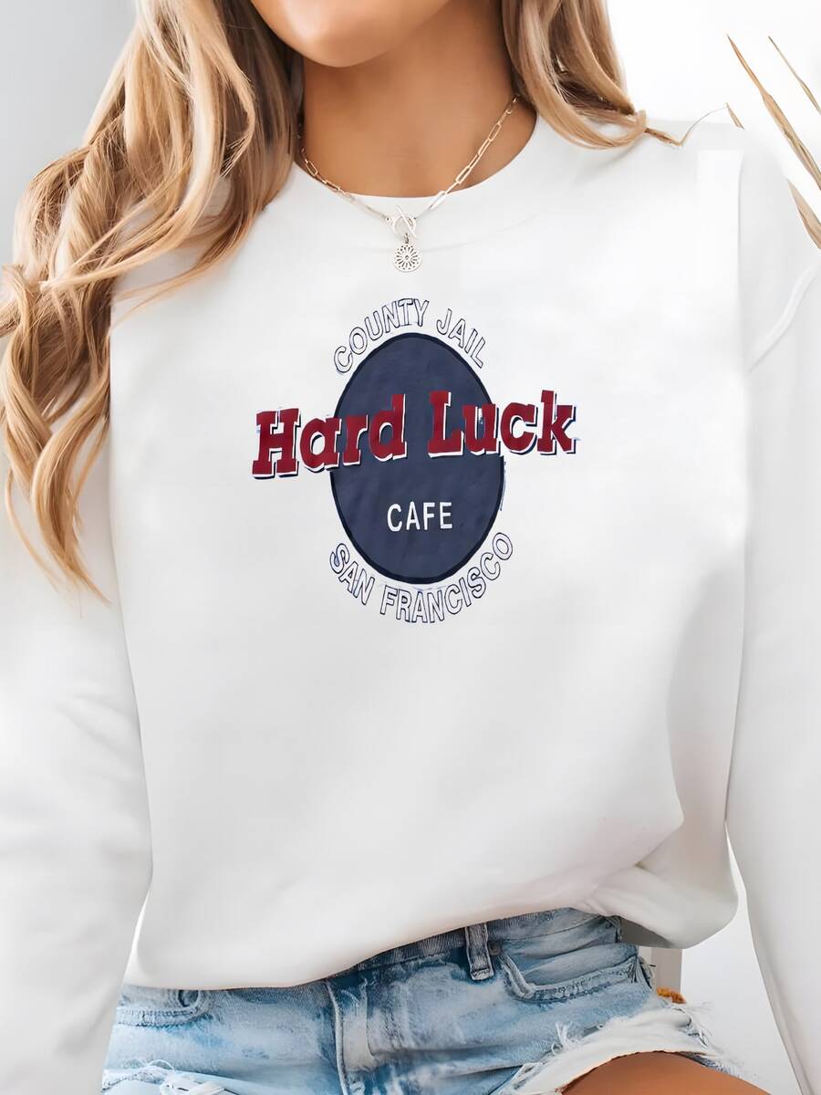 Women Plus Size Sports Sweatshirts - White - View 1