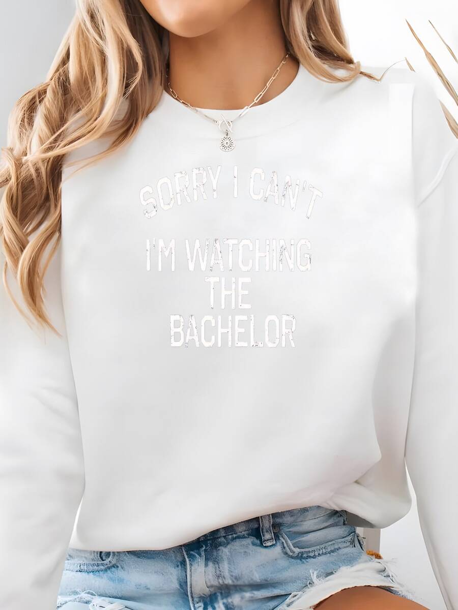 La Camiseta Del Programa De Televisión De Soltero, La Camiseta De La Nación De Soltero, La Camiseta De Soltero, Material De Rosa Final, El Programa De Televisión De Soltero, El Suéter De Soltero Sudadera - Blanco - Ver 1