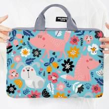Cartoon Animal Pattern Laptop Sleeve Bag, Suitable For 11-13 Inch Laptops, IPads, Tablets, Casual & Business Handbag, A4 Document Bag For Women And Girls Laptop Case Laptop Cover Computer Bag Carrying Hand Bag Laptop Bag Water Resistant Travel Essentials - Multicolor - View 15