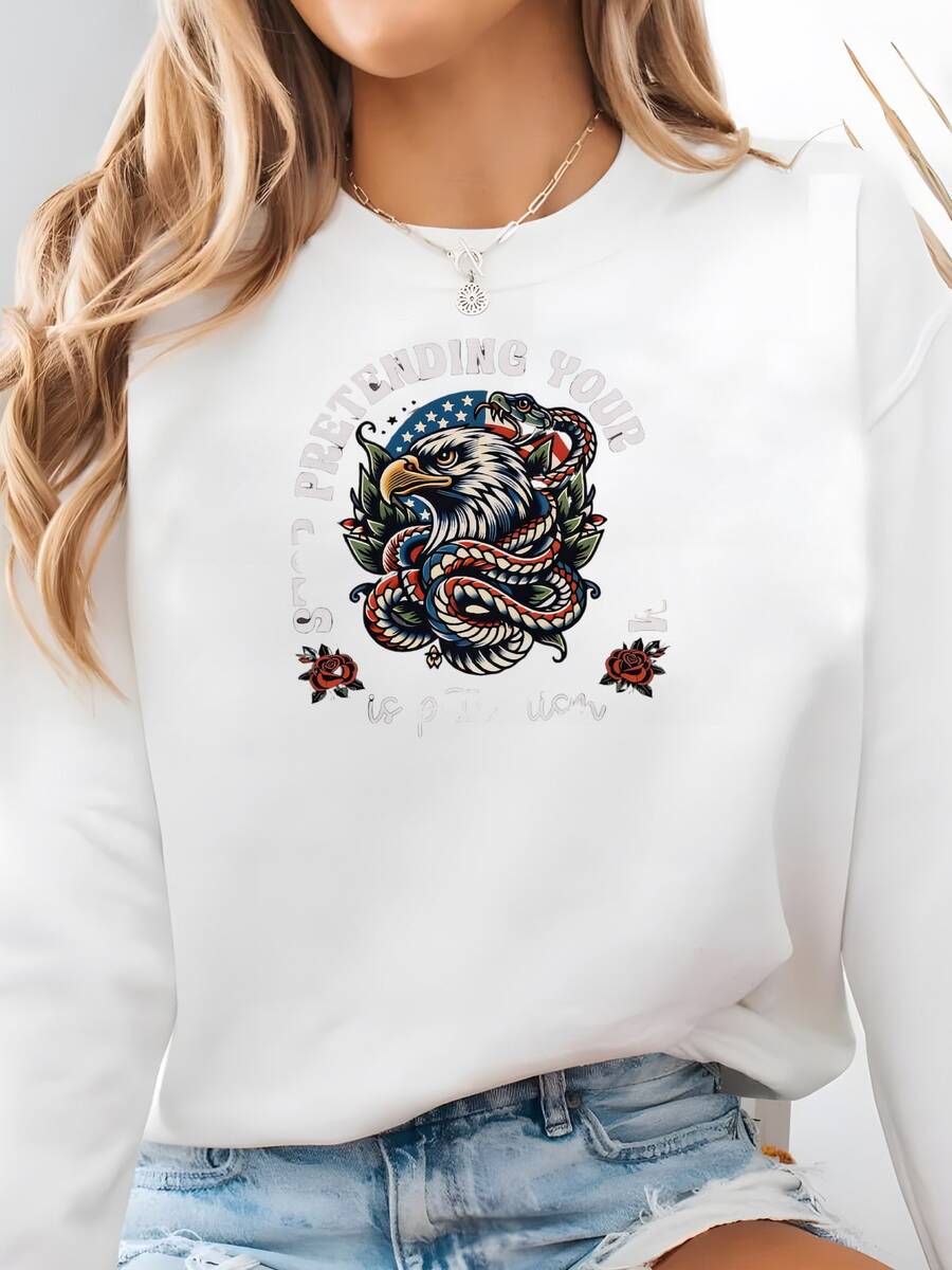 Dejar De Fingir Anti Camisa, Camisa De Protesta Floral, Abolir El Hielo, Derechos Humanos Tee, Anti Camisa, Pro Inmigrantes Sudadera - Blanco - Ver 1