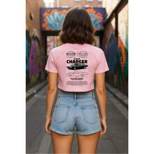 Women's Cropped T-Shirt Dominic Toretto Fast & Furious Car California - Baby Pink - View 2