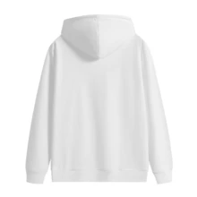 2026TC Brooklyn Women's Fashion, Color-Block Printed Hoodie With Letter Pattern Drawstring Casual Street Style Outfit Casual Daily Wear Halloween Costumes, Thanksgiving Clothing, Hoodie Autumn And Winter, Unisex Short Sleeves, Plus Size Fall Clothes, Sweatshirt, Fall Clothes Women,, Printed Clothing - 白色 - 查看 4